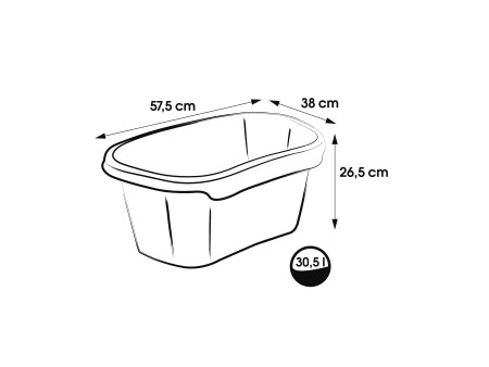 keeeper Corbeille à linge 'tilda', largeur: 575 mm, nordic-