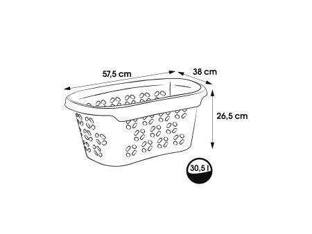 keeeper Corbeille à linge 'anton', largeur: 575 mm, nordic-
