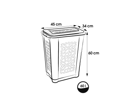 keeeper Panier à linge 'per' avec couvercle, 60 L, nordic-