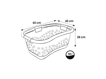 keeeper Corbeille à linge 'lasse', ergonomique, nordic-grey