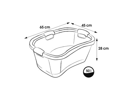 keeeper Bassine à linge 'janne', ergonomique, nordic-grey
