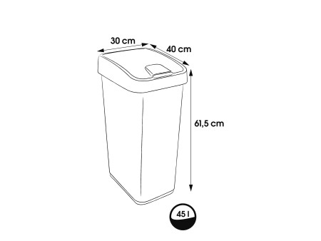 keeeper Poubelle 'magne', 45 litres, nordic-green