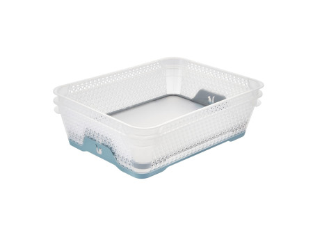 keeeper Corbeille de rangement 'jonas', A5, PP, nordic-blue