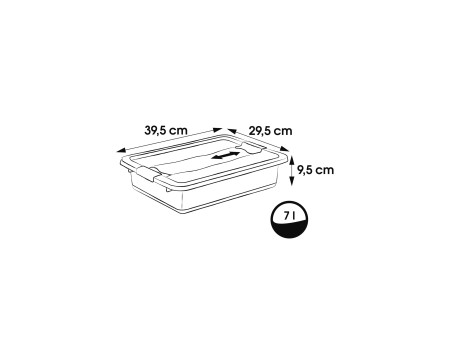 keeeper Boîte de rangement 'cornelia' 7 litres, crystal-grey