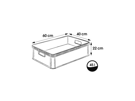 keeeper Caisse de rangement 'robert', 45 litres, nordic-grey