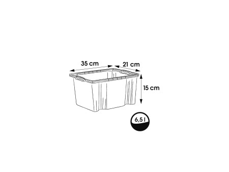 keeeper Boîte de rangement 'franz', 6,5 litres, crystal-grey