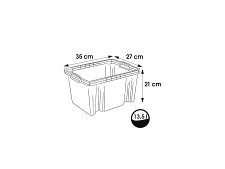 keeeper Boîte de rangement 'franz' 13,5 litres, crystal-grey
