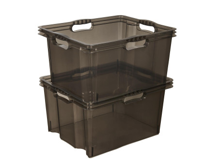 keeeper Boîte de rangement 'franz', 24 litres, crystal-grey