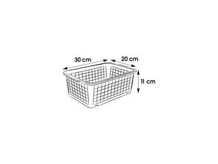 keeeper Corbeille de rangement 'fred', gris transparent