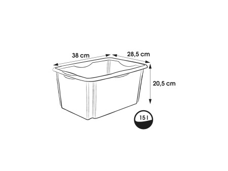keeeper Boîte de rangement 'emil eco', 15 litres, graphite