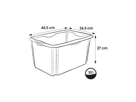 keeeper Boîte de rangement 'emil eco', 30 litres, graphite