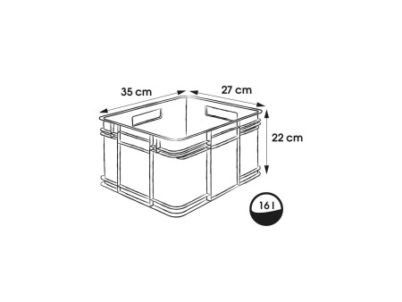 keeeper Caisse de rangement Euro-Box M 'bruno eco', graphite