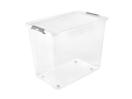 keeeper Boîte de rangement 'leo', 74 litres, transparent