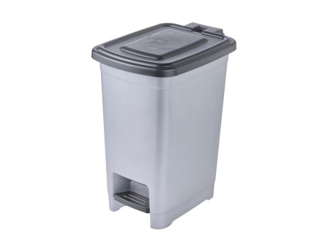 keeeper Poubelle à pédale 'olaf', 10 L, PP, light silver