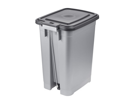 keeeper Poubelle à pédale 'olaf', 25 L, PP, light silver