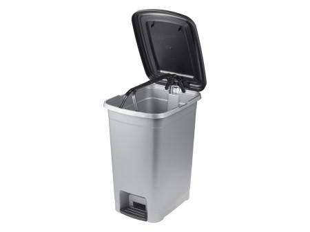 keeeper Poubelle à pédale 'olaf', 25 L, PP, light silver
