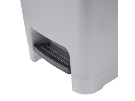 keeeper Poubelle à pédale 'olaf', 25 L, PP, light silver