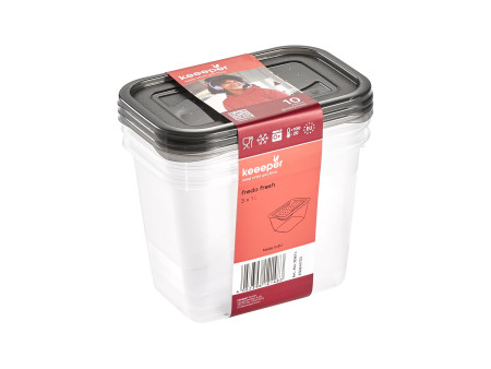 keeeper Boîte de conservation 'fredo fresh', 3x 1,0 L
