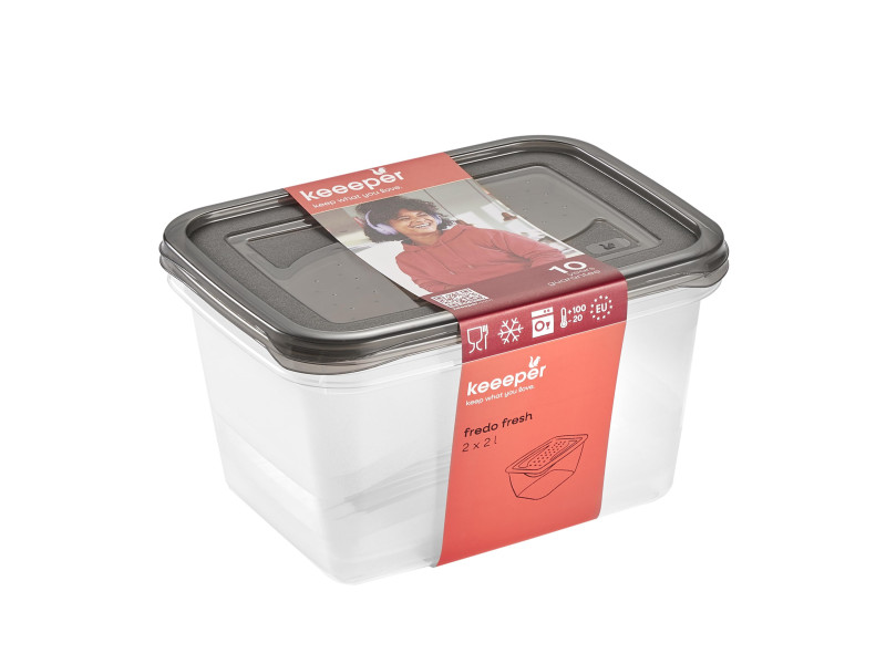 keeeper Boîte de conservation 'fredo fresh', 2x 2,0 L