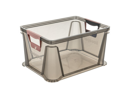 keeeper Boîte de rangement 'luis', 20 L, gris translucide