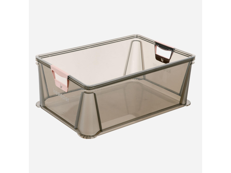 keeeper Boîte de rangement 'luis', 45 L, gris translucide