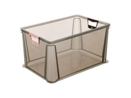 keeeper Boîte de rangement 'luis', 64 L, gris translucide