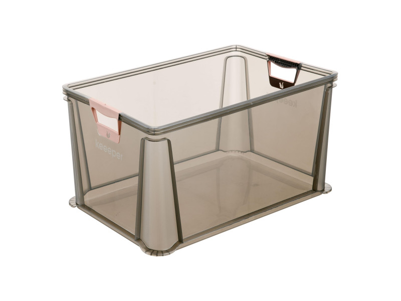 keeeper Boîte de rangement 'luis', 64 L, gris translucide