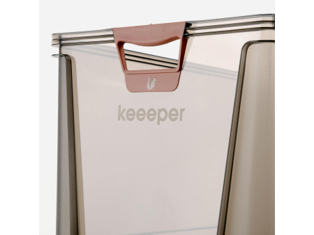 keeeper Boîte de rangement 'luis', 64 L, gris translucide