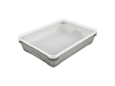 keeeper Corbeille de rangement 'mirko', A4, crystal-grey