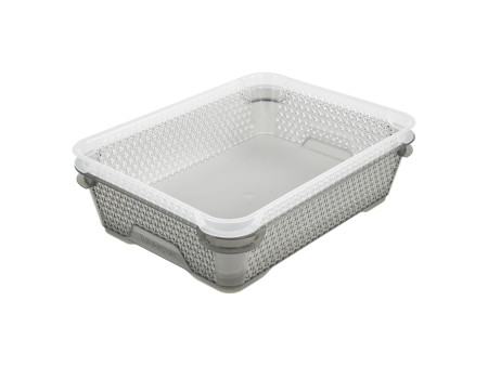 keeeper Corbeille de rangement 'mirko', A5, crystal-grey