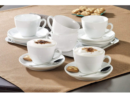 Esmeyer Tasse à cappuccino 'Bistro', set de 6, blanc
