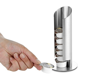 Esmeyer Distributeur de capsules de lait, en acier inox