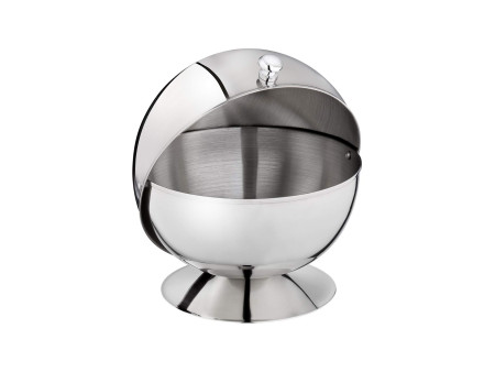 APS Sucrier boule à couvercle coulissant, acier inoxydable