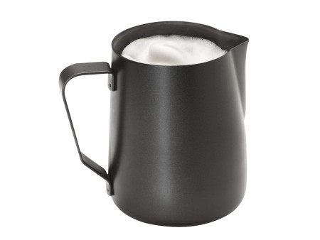 APS Pichet à lait universel, acier inoxydable noir, 0,6 l