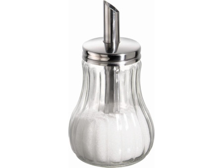 APS Sucrier, avec tube doseur, acier inoxydable/verre