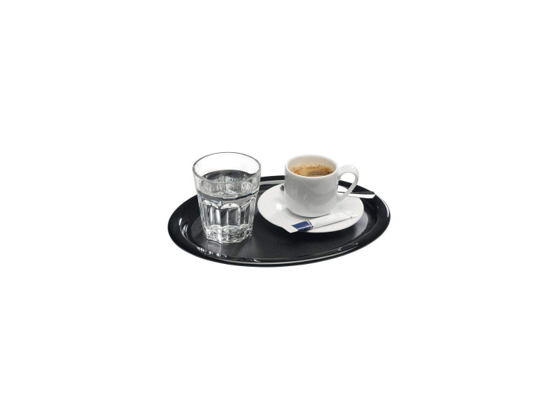 APS Plateau de service KAFFEEHAUS, ovale, en mélamine noir