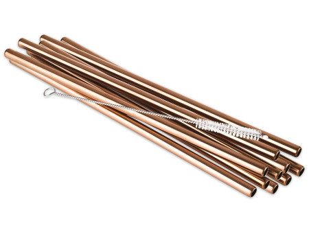 APS Paille en acier inoxydable, longueur : 215 mm, cuivre