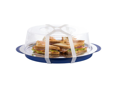 APS Set de plateau réfrigérant, rond, bleu/transparent