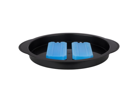 APS Set de plateau réfrigérant, rond, noir/transparent