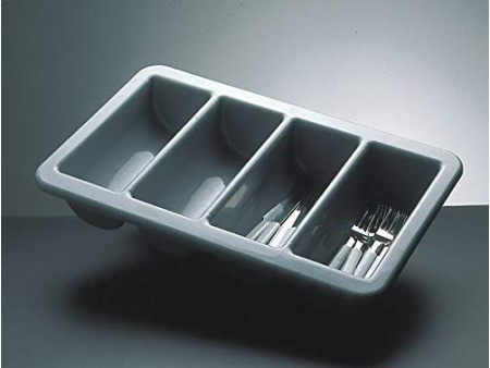 APS Range-couverts GN 1/1, à 4 compartiments, gris
