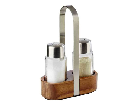 APS Ensemble salière & poivrière WOOD, bois d'acacia/inox