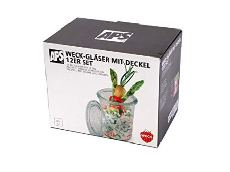 APS Bocal Weck avec couvercle, 160 ml, set de 12
