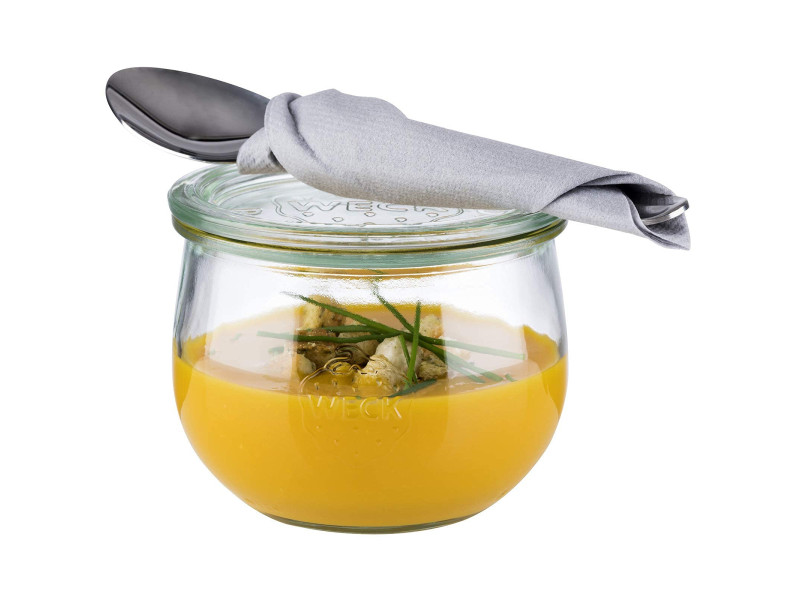 APS Bocal Weck avec couvercle, forme tulipe, 580 ml, set x6