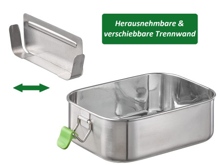APS Boîte-repas LUNCHBUDDY M, acier inoyxdable, 0,8 litre