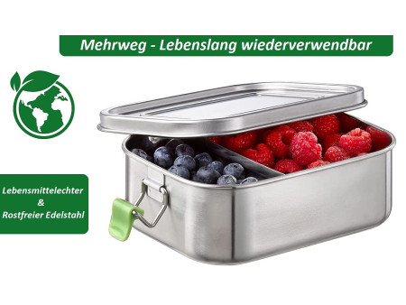 APS Boîte-repas LUNCHBUDDY M, acier inoyxdable, 0,8 litre