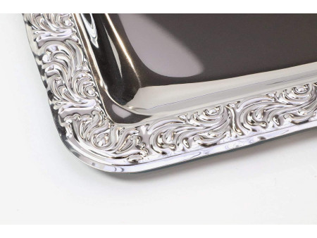 APS Plateau 'MIEUX SERVI', (L)420 x (P)310 mm, argent