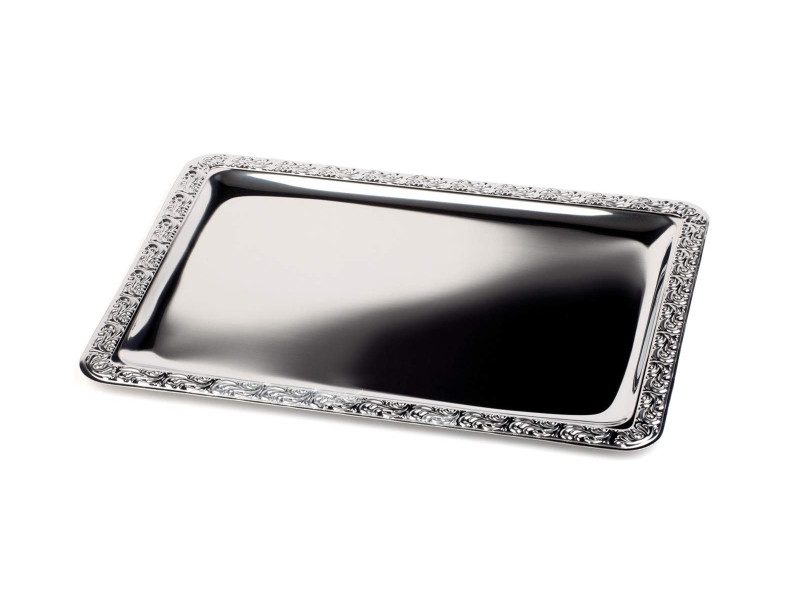 APS Plateau 'MIEUX SERVI', (L)635 x (P)445 mm, argent