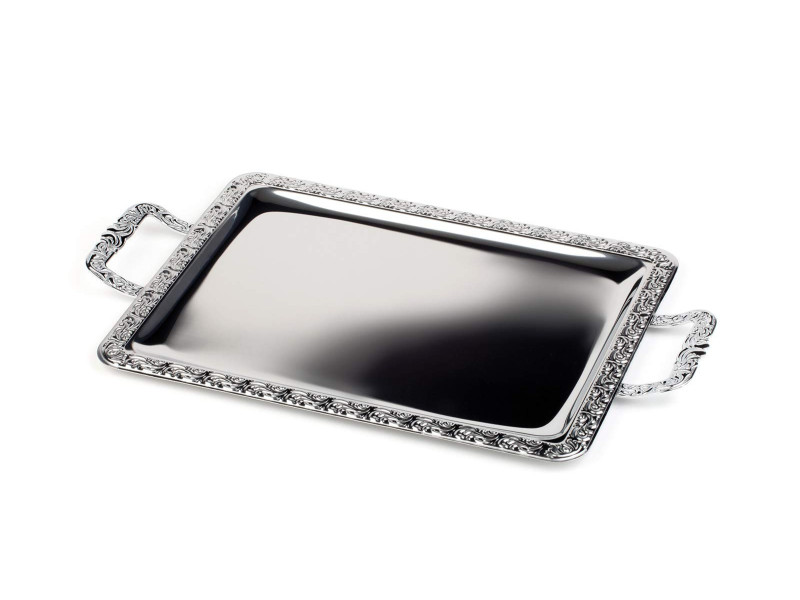 APS Plateau 'MIEUX SERVI', (L)750 x (P)445 mm, argent
