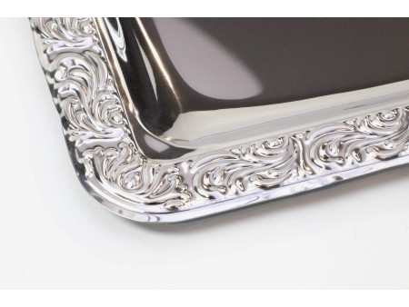 APS Plateau 'MIEUX SERVI', (L)750 x (P)445 mm, argent