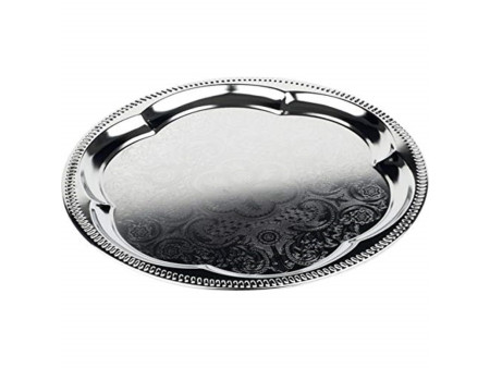 APS Plat de service, rond, diamètre: 350 mm, argent
